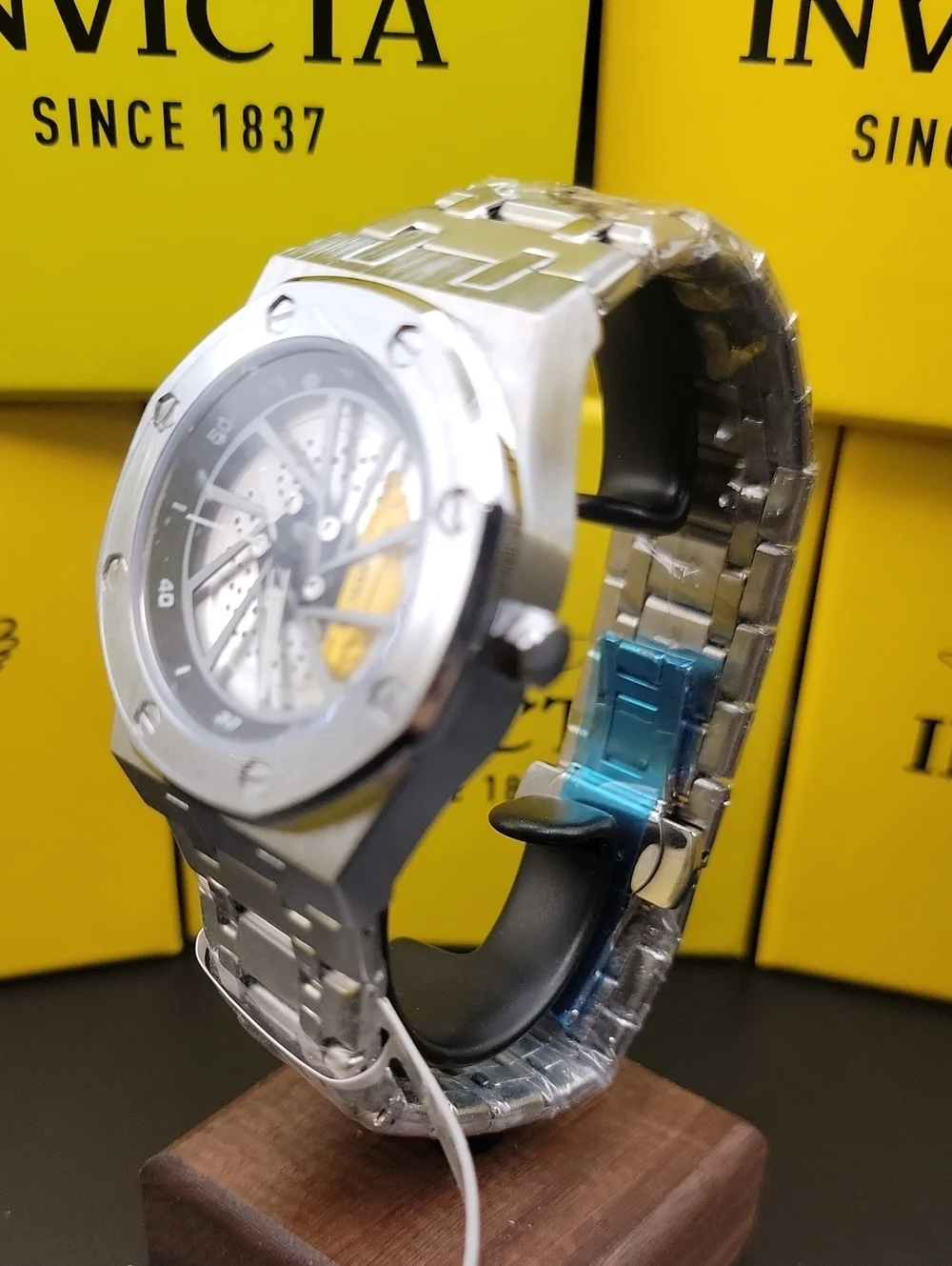 🏁 NEW Invicta Speedway Rim Men's Yellow Brake Caliper Watch 42mm Steel 69487